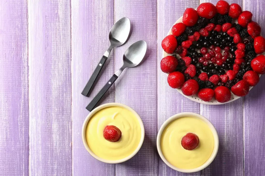 crème diplomate onctueuse bols fruits