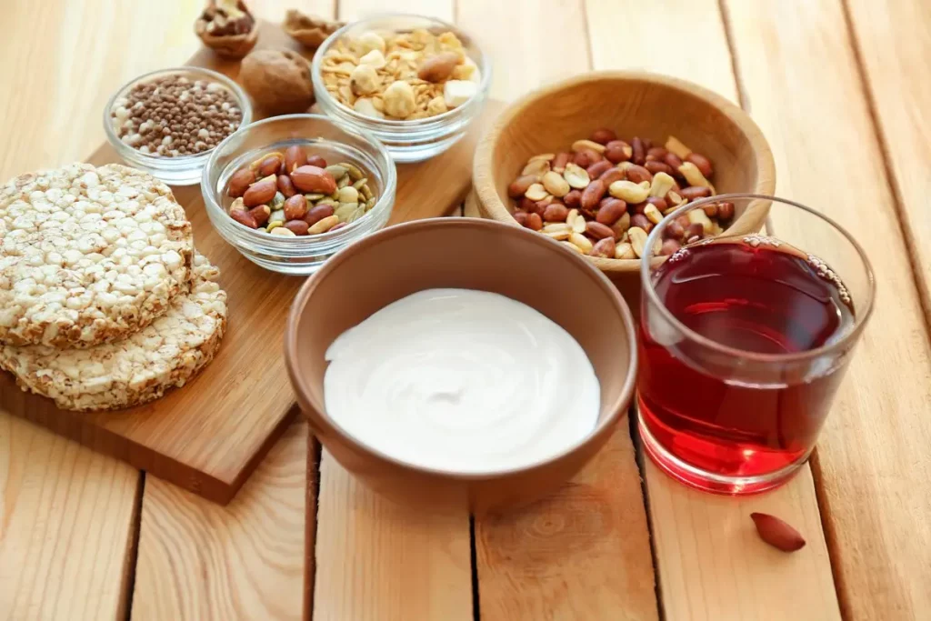 assiette probiotiques yaourt légumes fibres intestin sain
