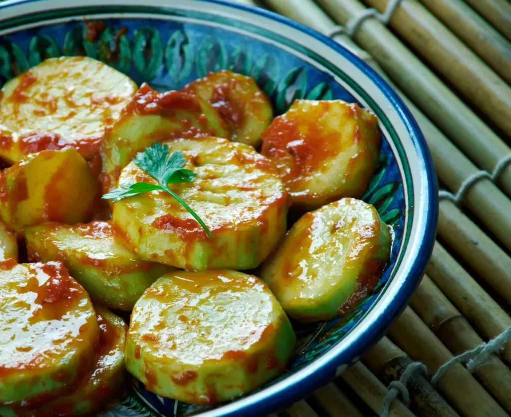 courgette ronde poêlée dorée herbes