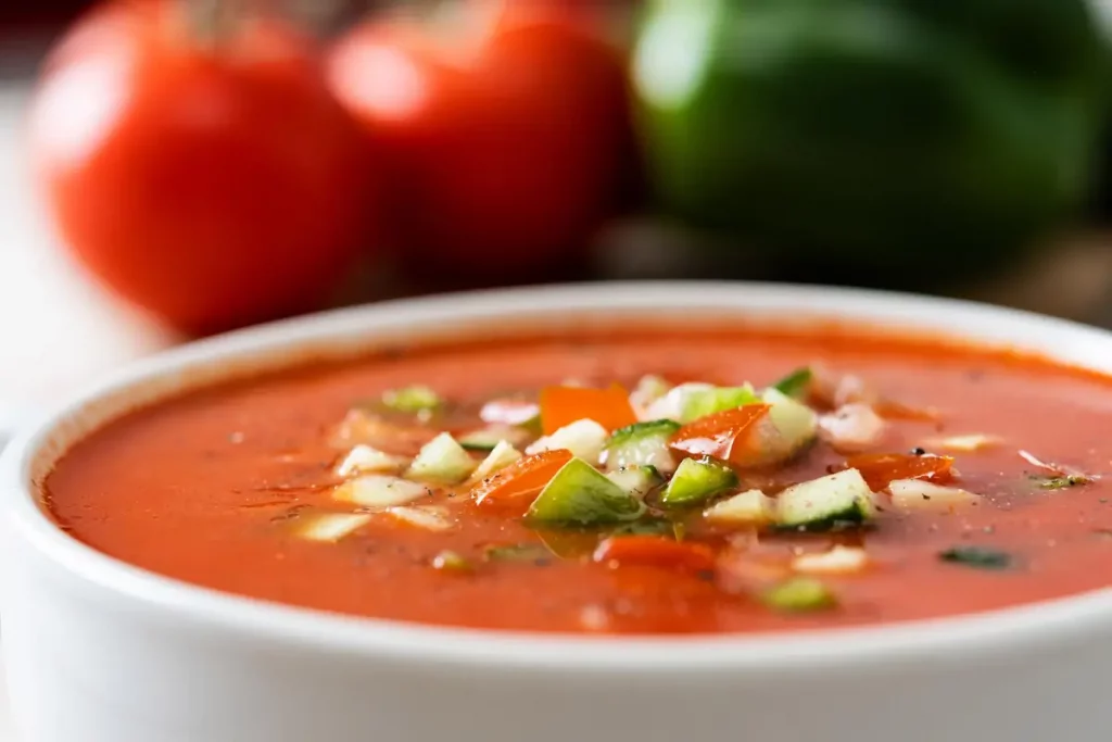 gaspacho andalou bol frais tomates poivron