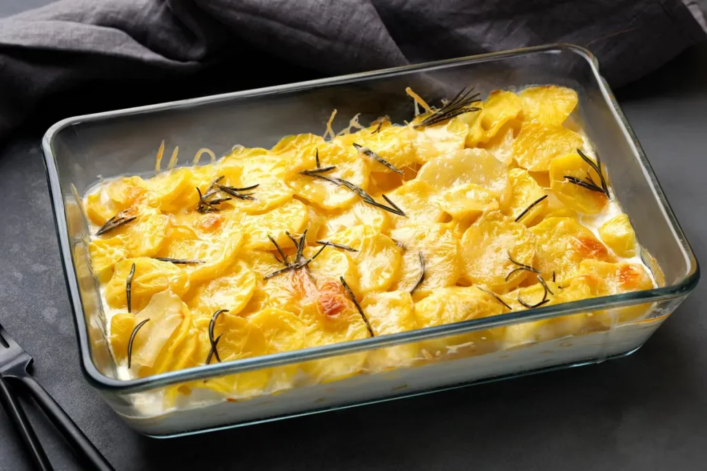 gratin pâtes crème fraîche doré four
