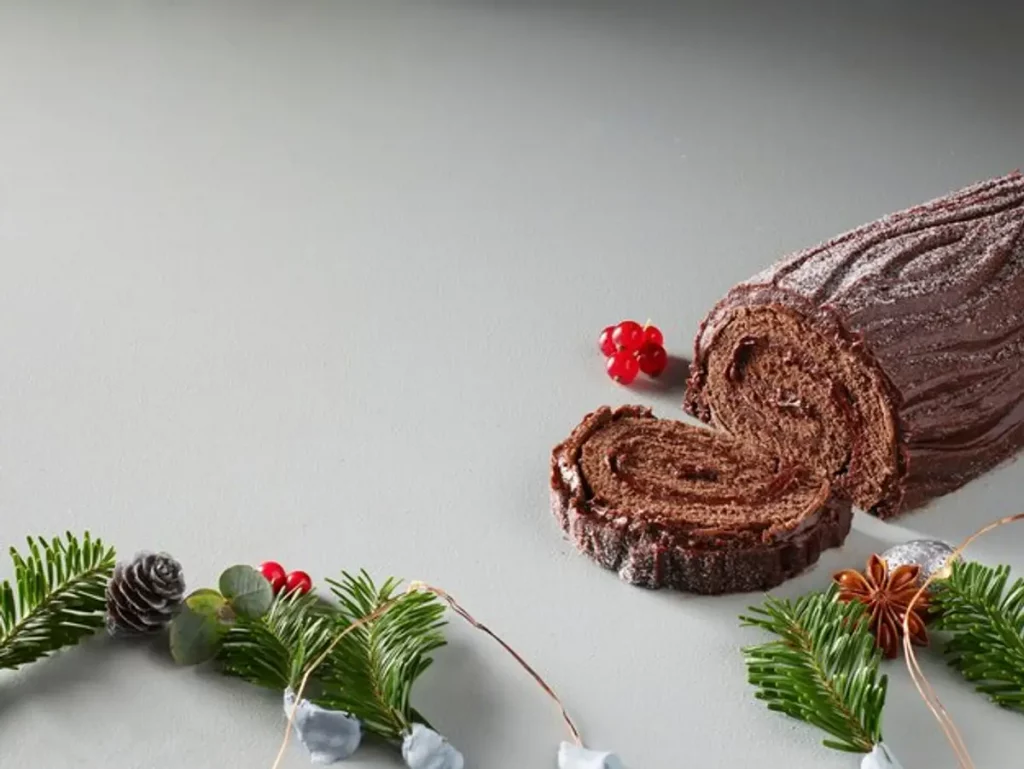 bûche chocolat roulée Noël