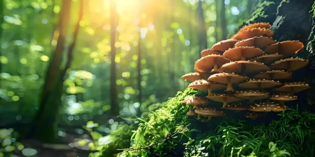 champignon shiitake frais forêt