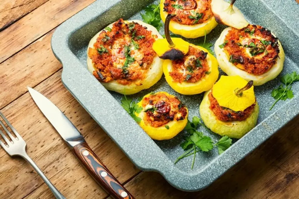 courgettes rondes farcies four fromage
