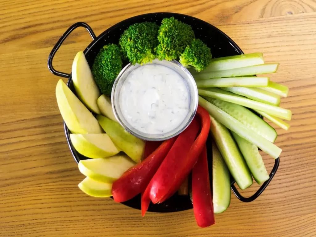 sauce cremeuse legumes apero plateau crudites