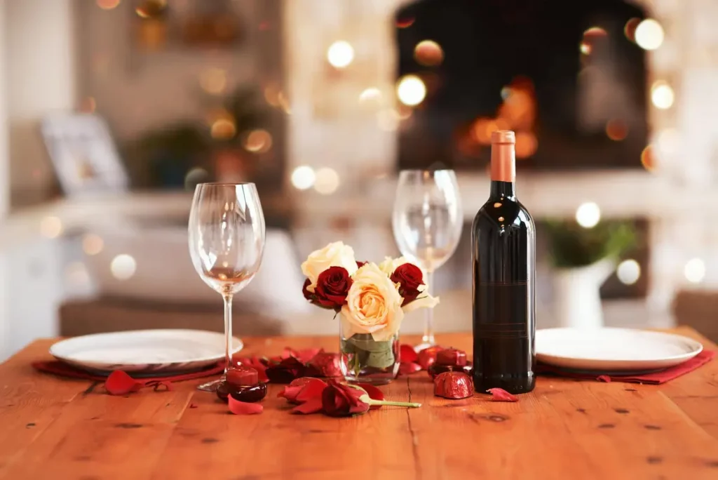 romantic dinner table
