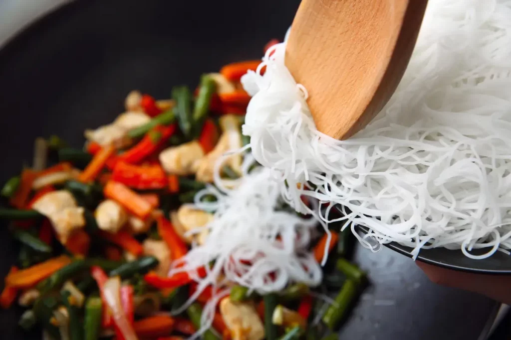 vermicelles de riz wok