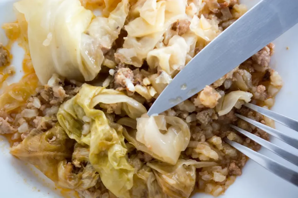chou blanc poêle lardons