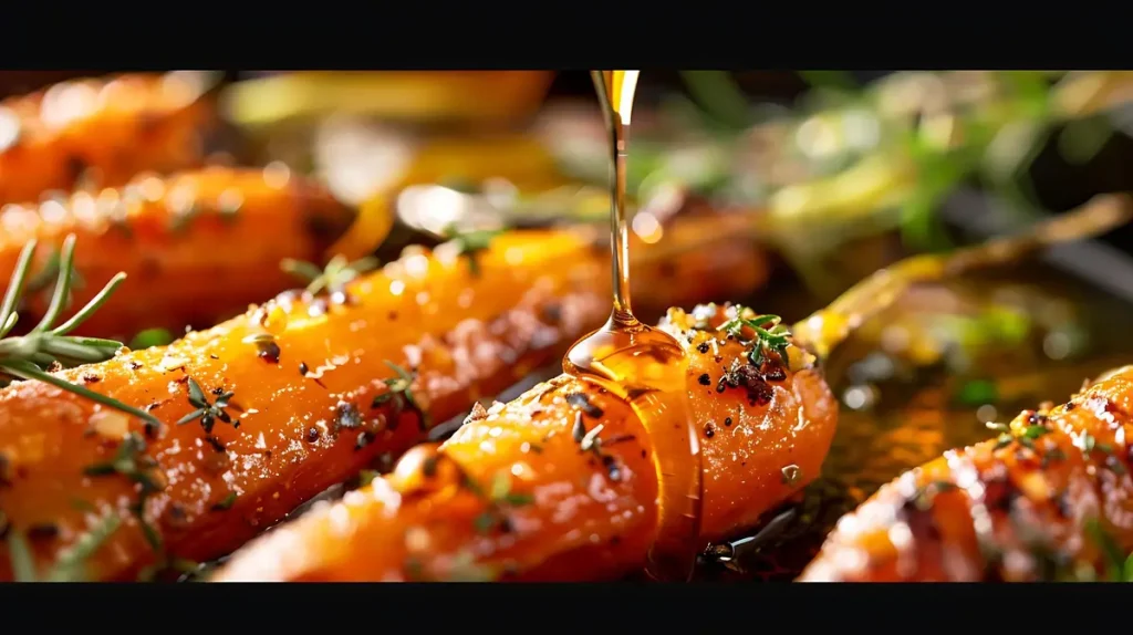 carottes roties miel