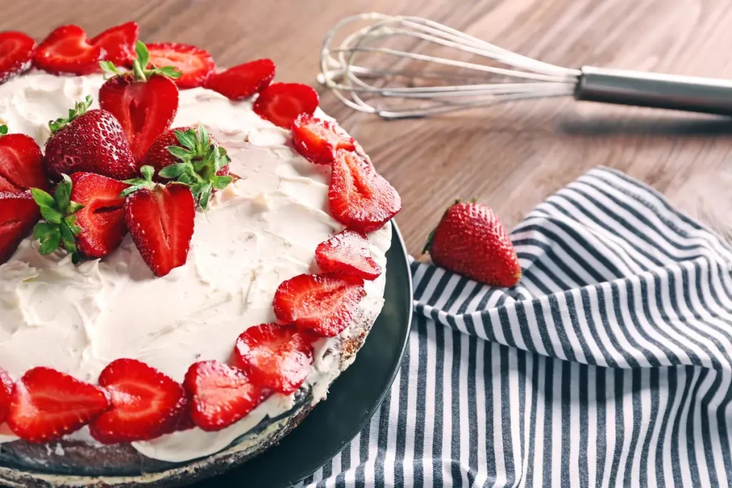 génoise garnie fraises